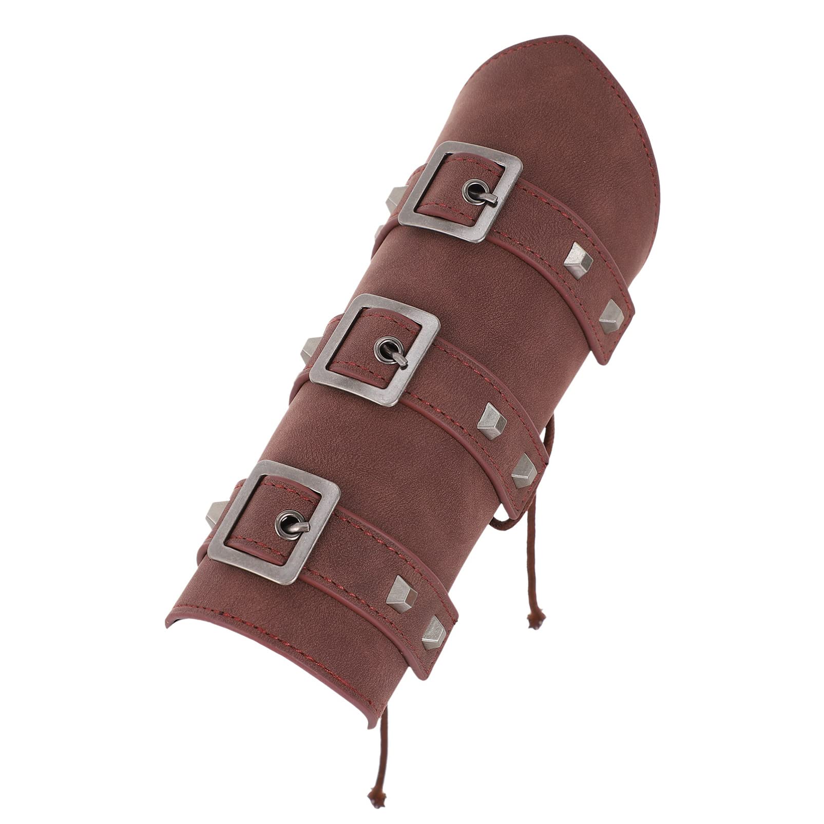 SOIMISS Faux Leather Archery Arm Guard - Adjustable Medieval Wrist Bracer for Target Practice & LARP Cosplay - Left/Right Hand Protection for Archery Enthusiasts