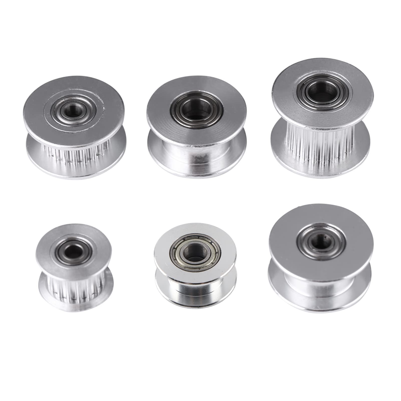 High Precision Aluminum Timing Pulley Wheel for 3D Printers - 2mm Tooth Pitch, 6mm Bandwidth, 20 Teeth with 3mm Inner Hole - Professional CNC Machined Belt Pulley for Smooth Motion Control in 3D Printing & Robotics Applications