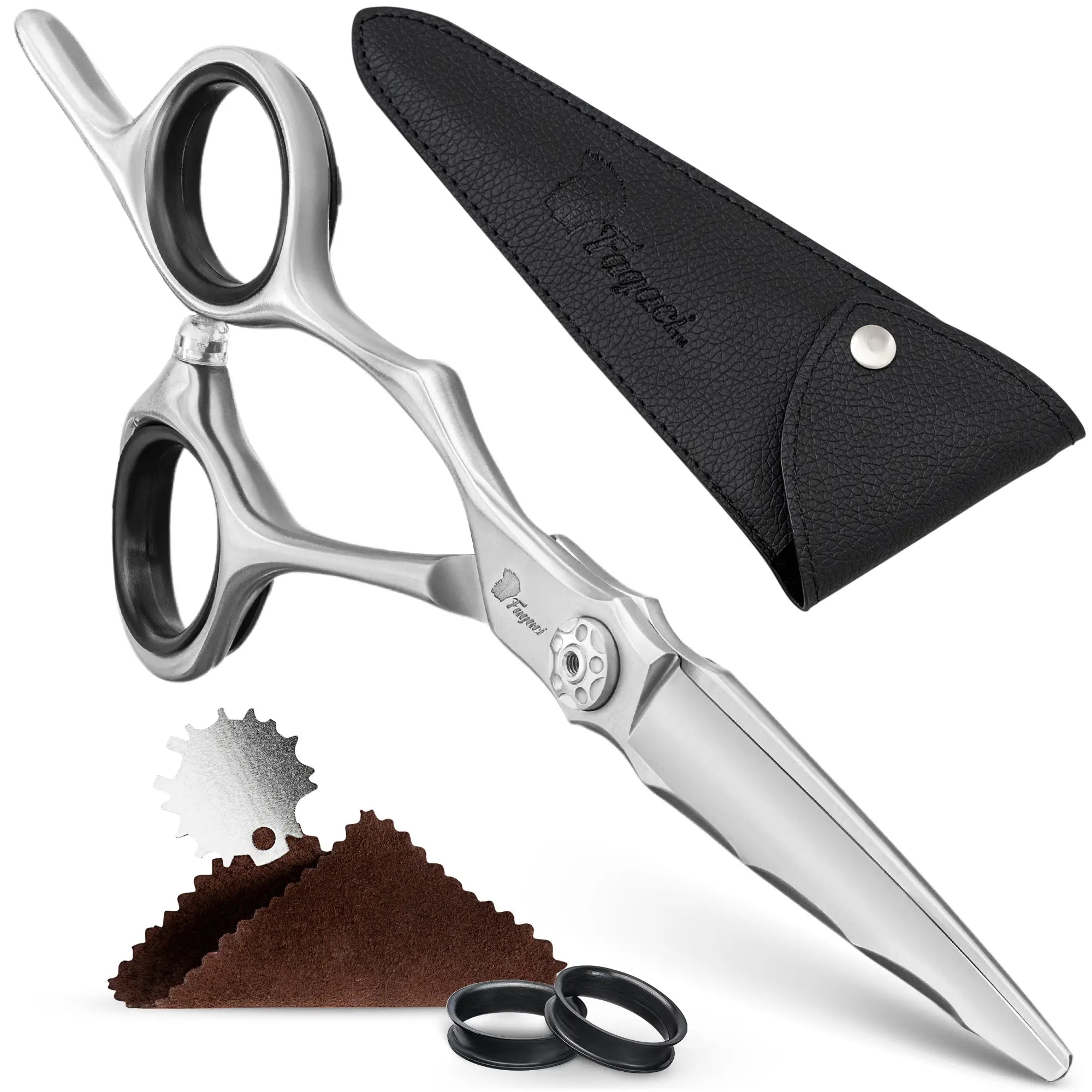 Saiko Professional Hair Cutting Shears - Sharp Stainless Steel Scissors for Salon & Home Haircuts - Perfect for Stylists, Barbers & DIY Hair Trimming