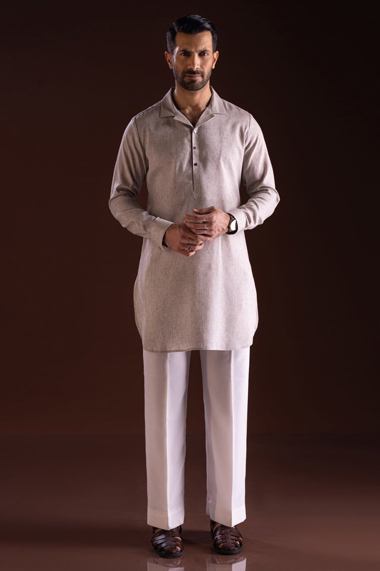 Stylish Blended Brown Kurta Trouser for Men - Comfortable & Trendy Outfit for Casual Wear, Festivals, and Cultural Events