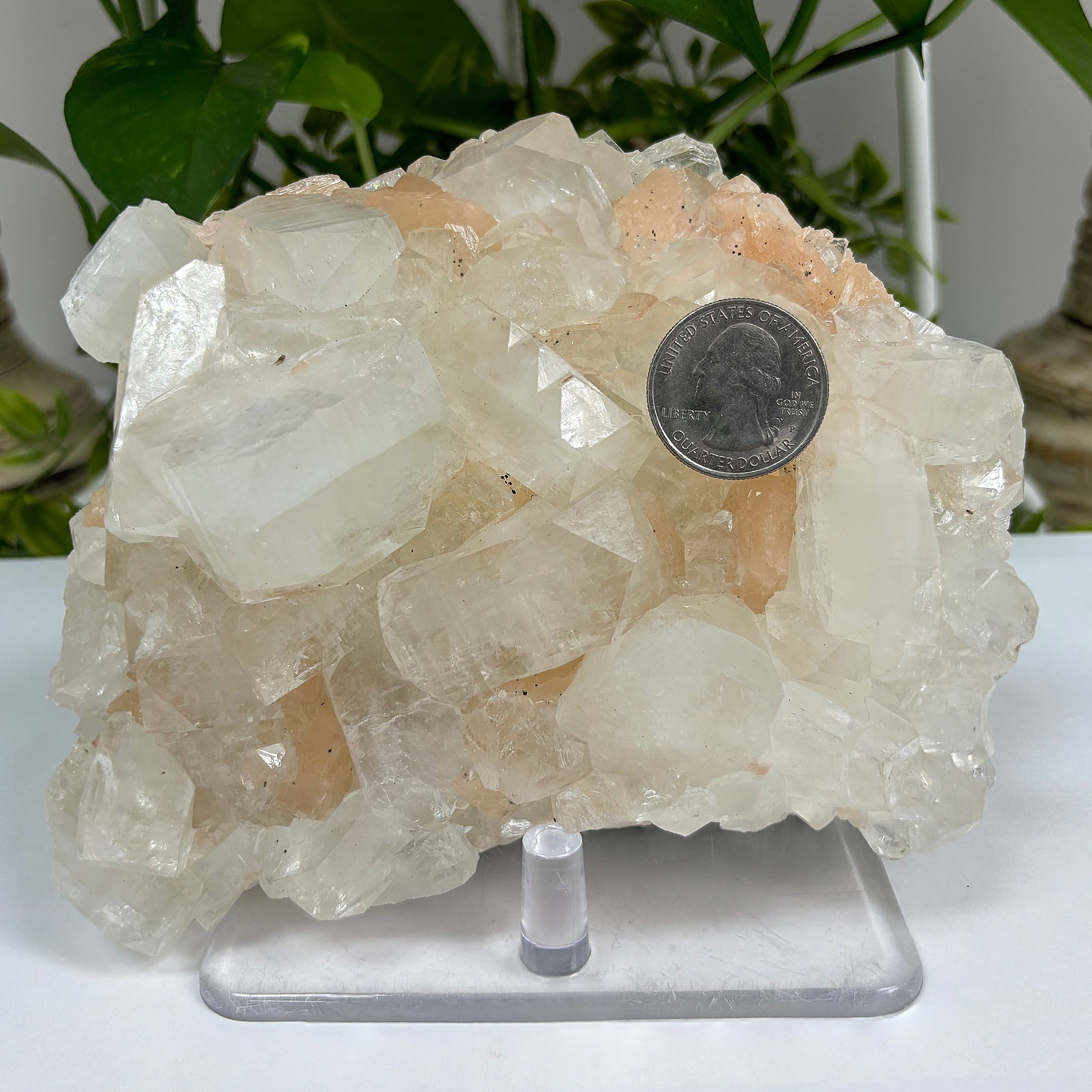 Natural Apophyllite Heulandite Mineral Specimen - Rare Sparkling Crystal Cluster for Collectors, Healing Decor & Home Display | Perfect for Meditation Rooms, Mineral Collections & Spiritual Healing Spaces