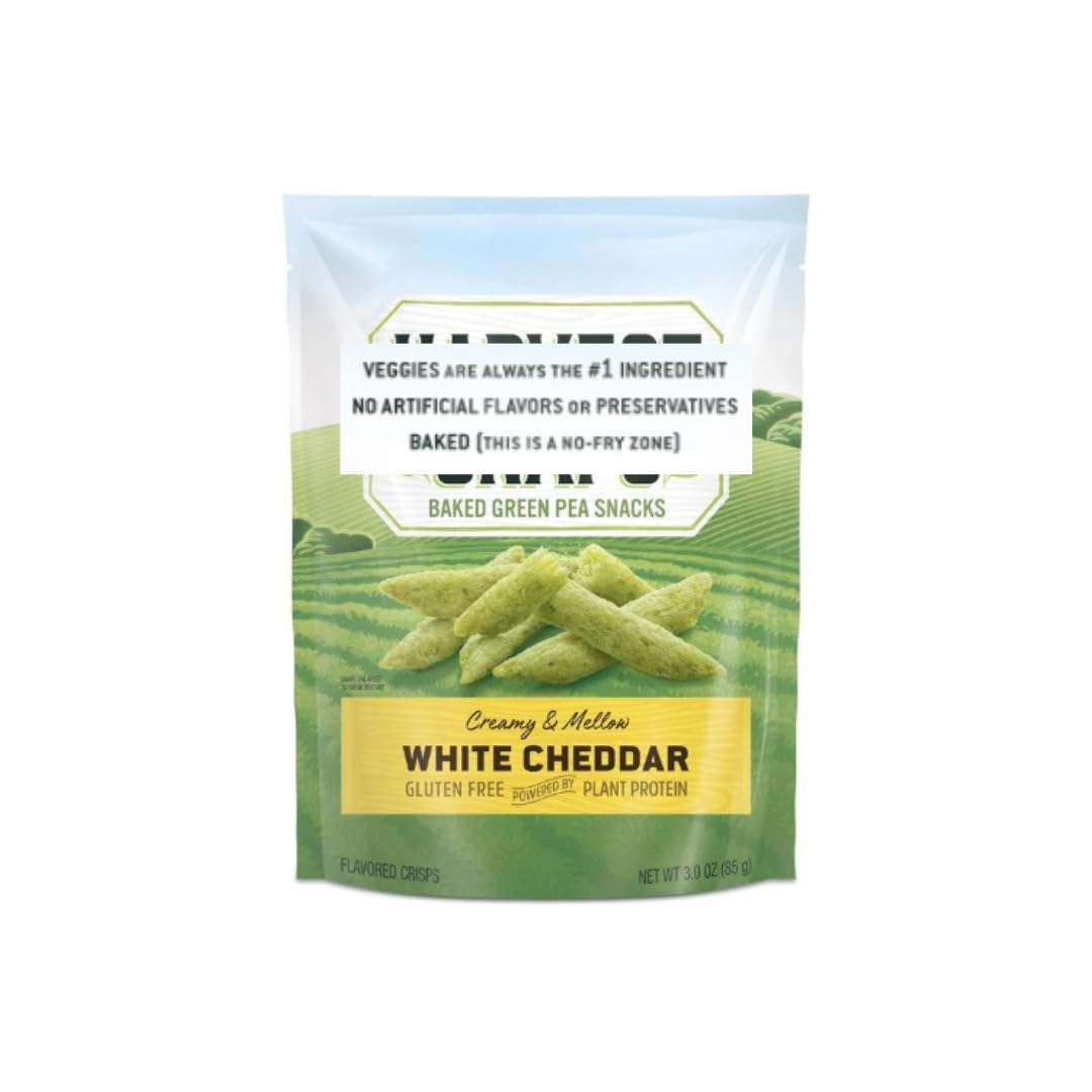 Crunchy Variety Pack Veggie Chips - 8 Delicious Flavors (White Cheddar, Wasabi Ranch, Tomato Basil, Mango Chili Lime, Black Pepper, Kick'n BBQ, Hot & Spicy, Caesar) | Healthy Gluten-Free Snacks for Parties, Office, School Lunch & Movie Nights