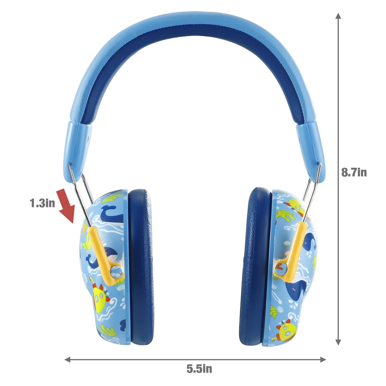 PandaEar Kids Noise Cancelling Headphones - 28dB NRR Hearing Protection Earmuffs for Autism, Children & Toddlers - Perfect for Airplanes, Concerts, Fireworks & Sensory Sensitivity Relief