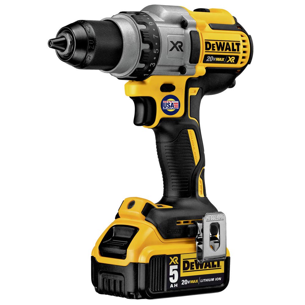 DEWALT 20V MAX XR Brushless Cordless Drill/Driver Kit - 3-Speed, 5.0Ah Battery, Powerful & Lightweight (DCD991P2) for Home Improvement, Construction & DIY Projects