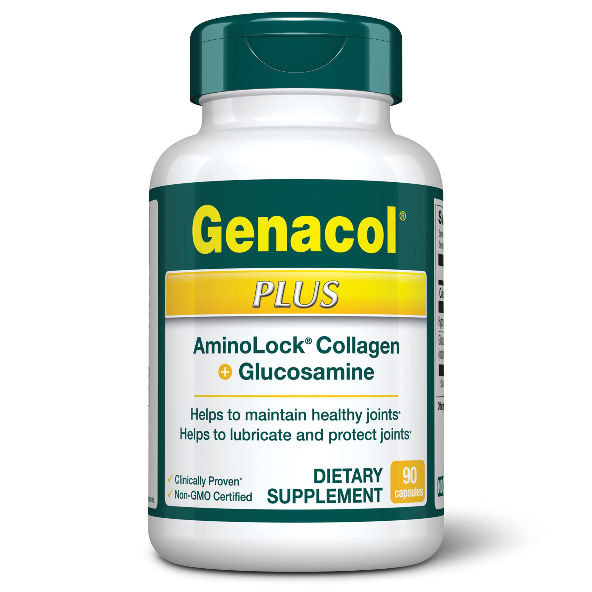 Genacol Glucosamine & Collagen Joint Supplement - Hydrolyzed Collagen Capsules for Joint Lubrication & Discomfort Relief | Supports Joint Health & Mobility | 90 Capsules | Ideal for Athletes & Active Adults