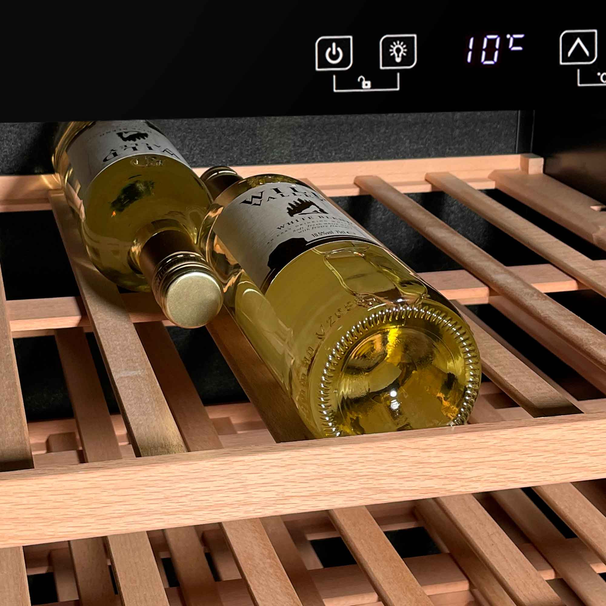 54 Bottle Wine Cooler Refrigerator - Digital Touch Screen Control, Built-in & Freestanding, Energy Efficient - Perfect for Home Bars, Restaurants & Wine Cellars (Black, Model DH78)