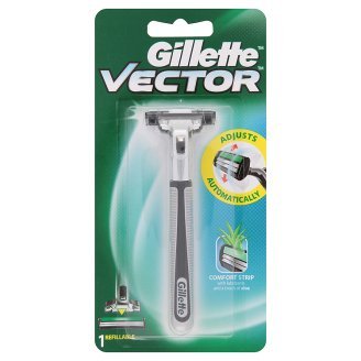 Gillette Vector Razor Blade Refills - Compatible with Atra Plus & Vector Shavers - 5 Pack - Smooth Shaving Cartridges for Men - Perfect for Travel, Gym & Daily Shaving Routine