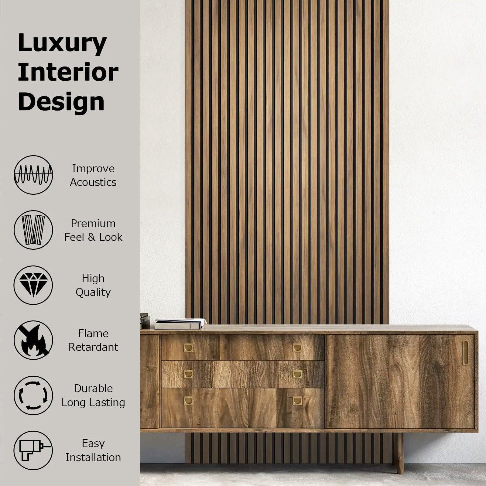 4-Piece Acoustic Wood Wall Panels - Natural Veneer Soundproofing for Home Theater, Studio & Office Decor