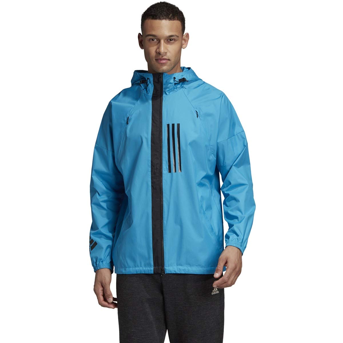 Adidas Men's W.N.D. Jacket - Lightweight Waterproof Windbreaker for Running, Hiking & Outdoor Activities