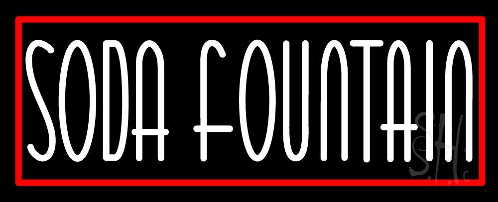 10 x 24 Inch Horizontal Soda Fountain LED Neon Sign with Dimmer - Black Square Cut Acrylic Backing, Bright Premium Indoor LED Light for Home Bar, Cafe, Restaurant, and Man Cave Decor