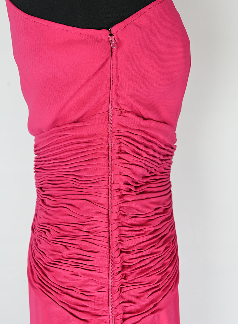 Valentino Fuchsia One-Shoulder Long Dress Size 42 - Perfect for Evening Galas, Red Carpet Events & Special Occasions