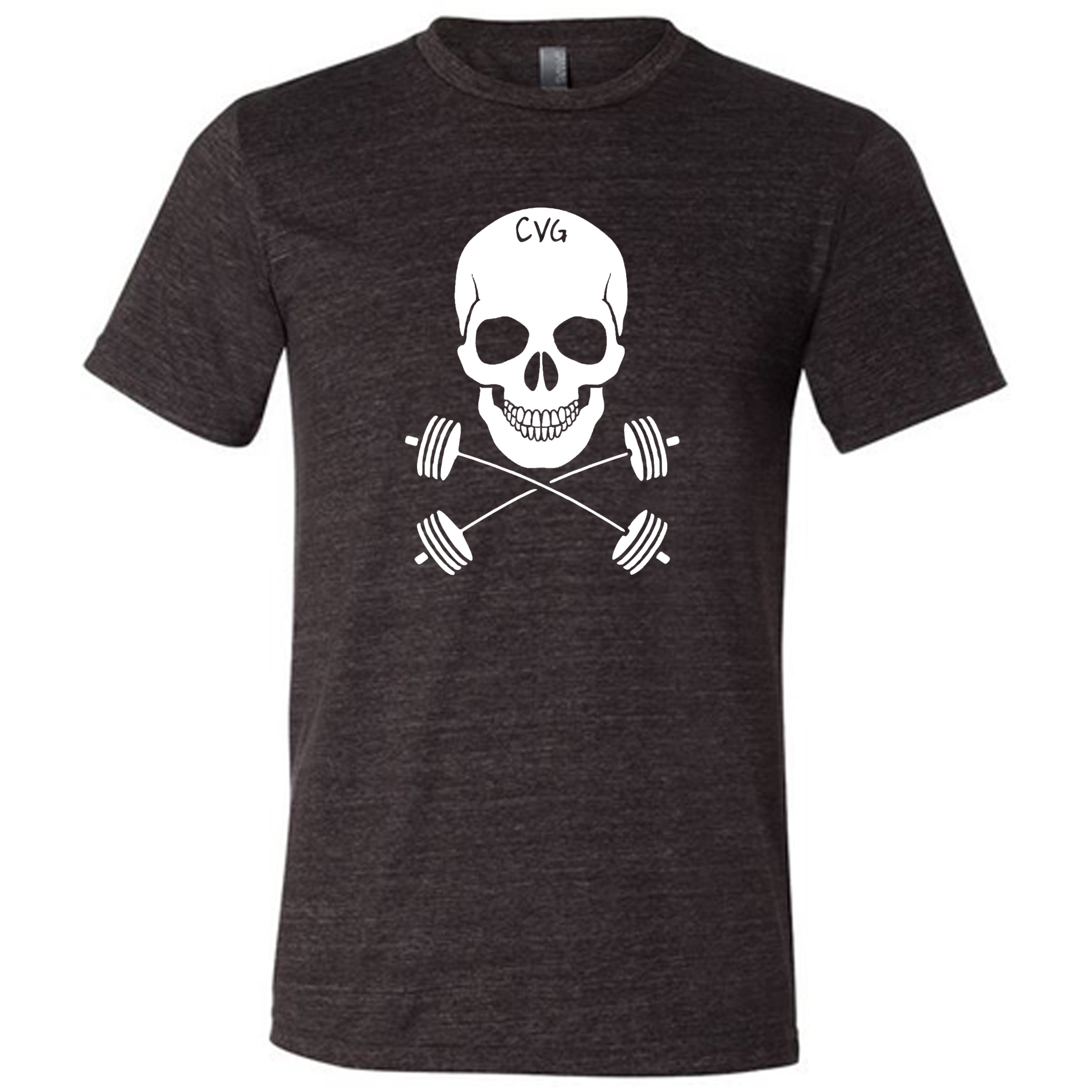 Skull & Barbell Crossbones Graphic T-Shirt - Unisex Cotton Tee for Gym, Workout & Casual Wear