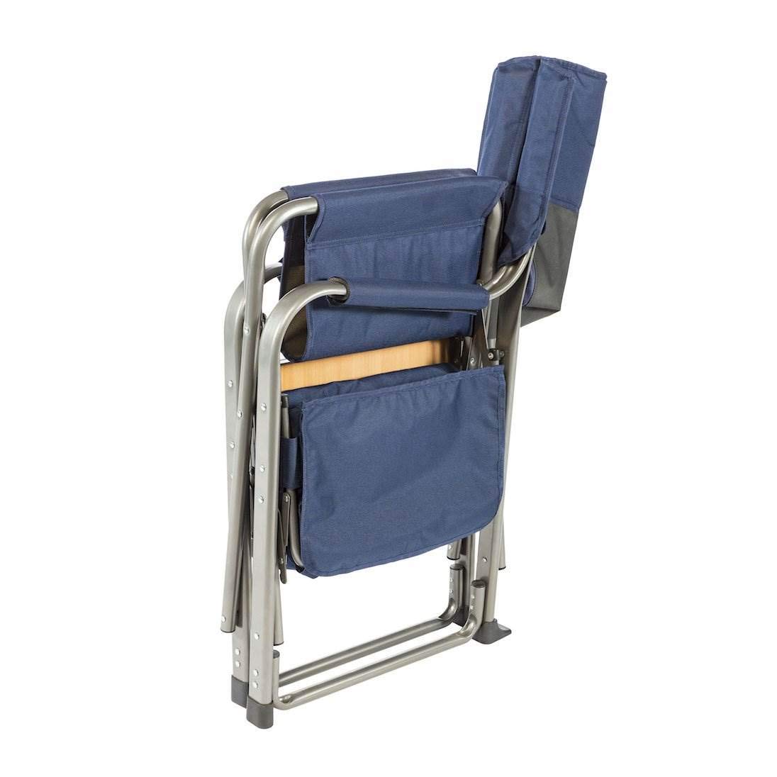 Kamp-Rite Camp Folding Director's Chair with Side Table & Cooler (4 Pack) - Portable Outdoor Seating for Camping, Beach, Backyard & Tailgating Parties