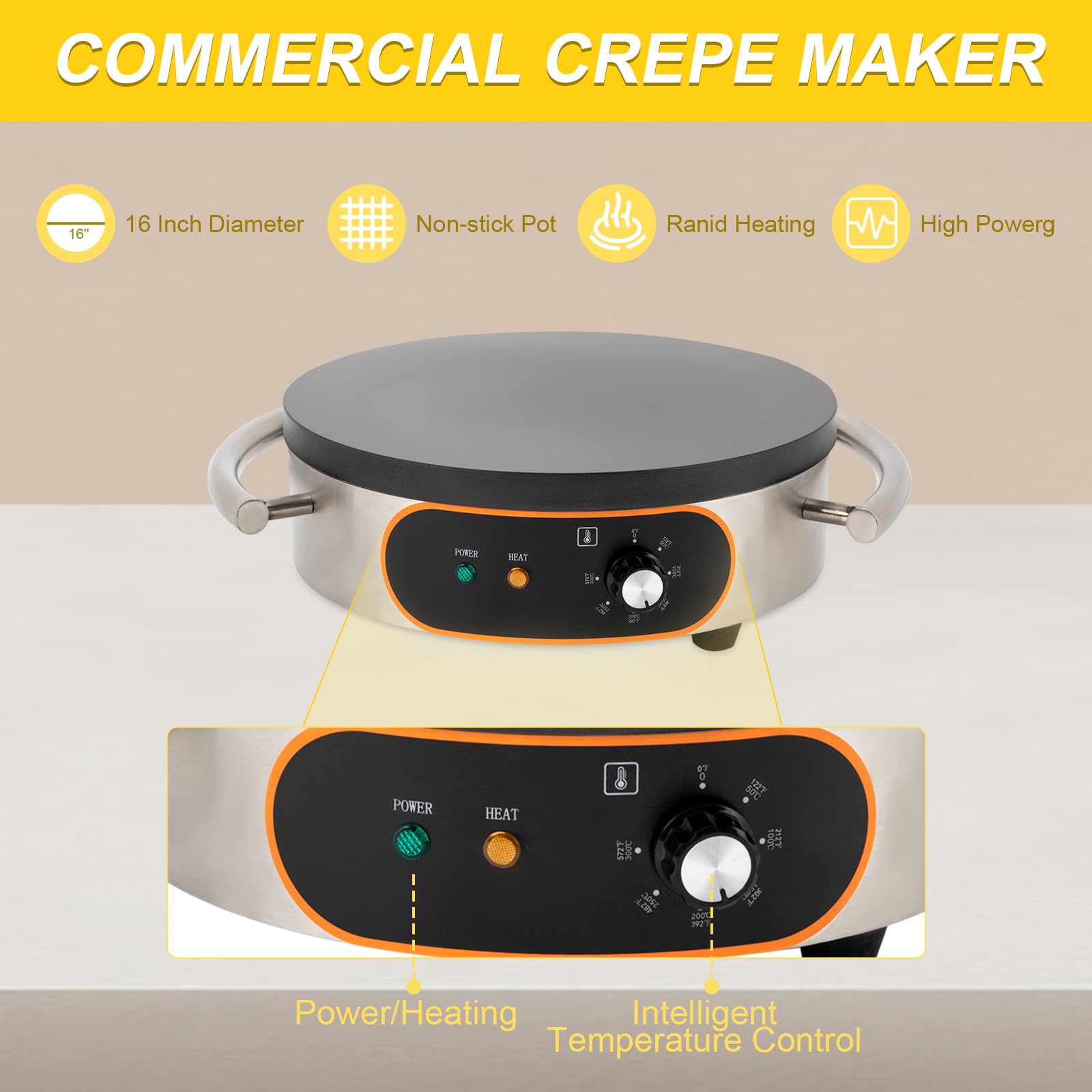 Commercial Crepe Maker Machine - 16