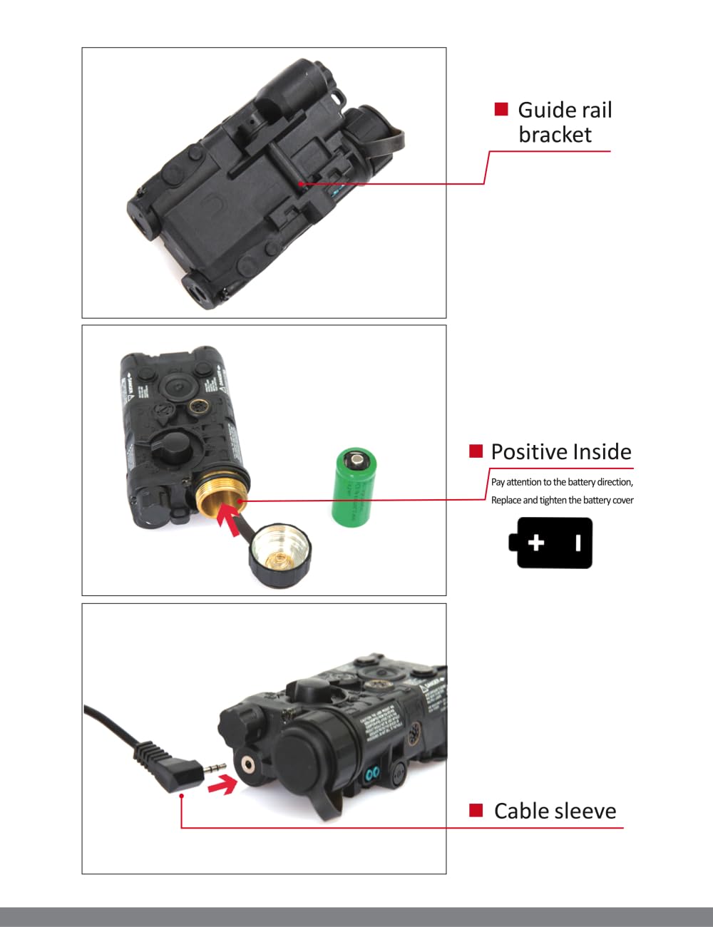 FMA PEQ NGAL Mini IR Laser Sight with Red Laser & White LED Flashlight for Airsoft AEG GBB - Under 5mW Output - Perfect for CQB, Night Ops & Tactical Training