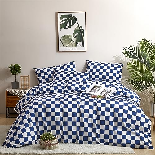 1-royal Blue White Plaid
