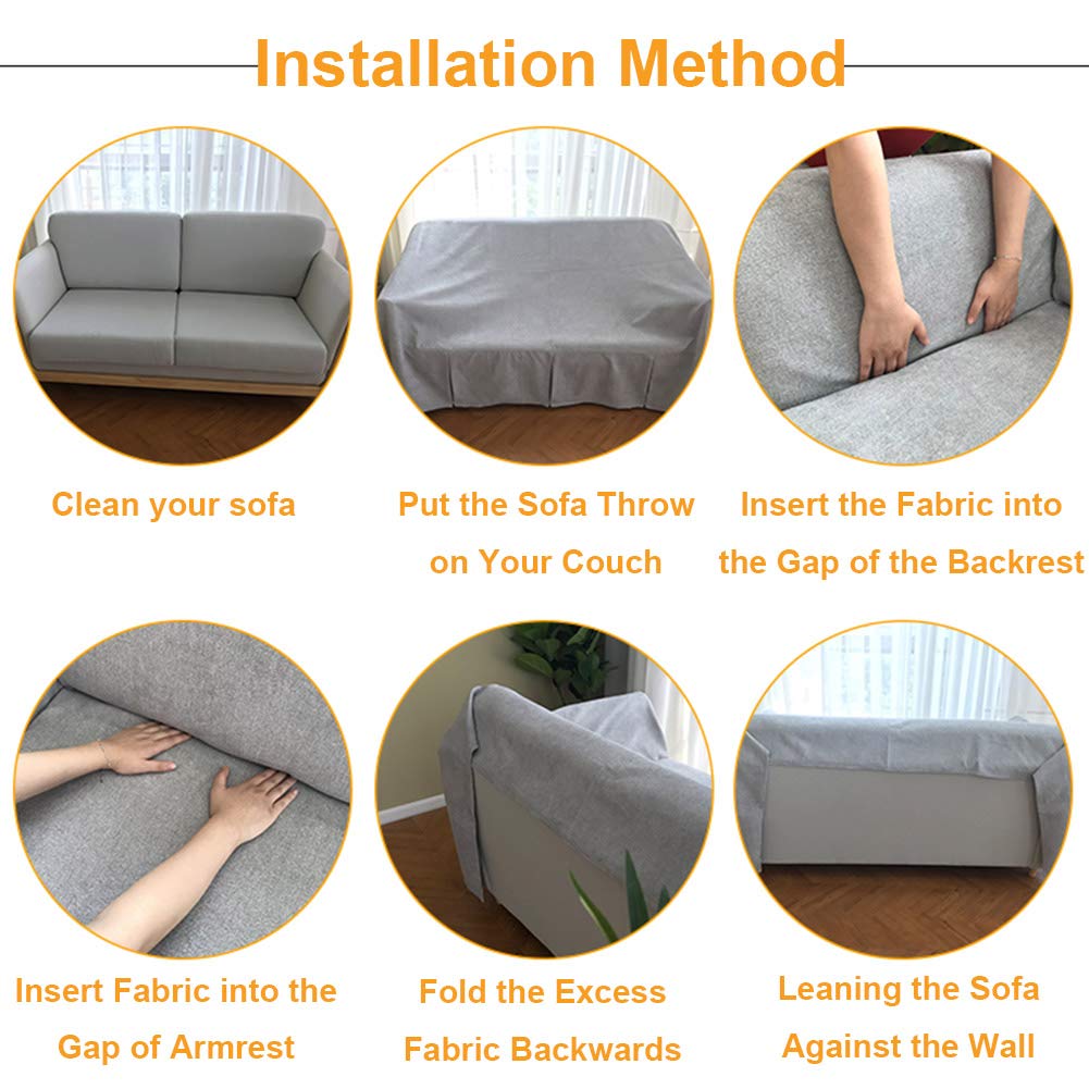 Premium Plush Sofa Slipcover - 1-Piece Anti-Slip & Scratch-Resistant Furniture Protector for Pets (Dogs & Cats) - Soft Stretchable Couch Cover for Living Room, Bedroom & Home Decor