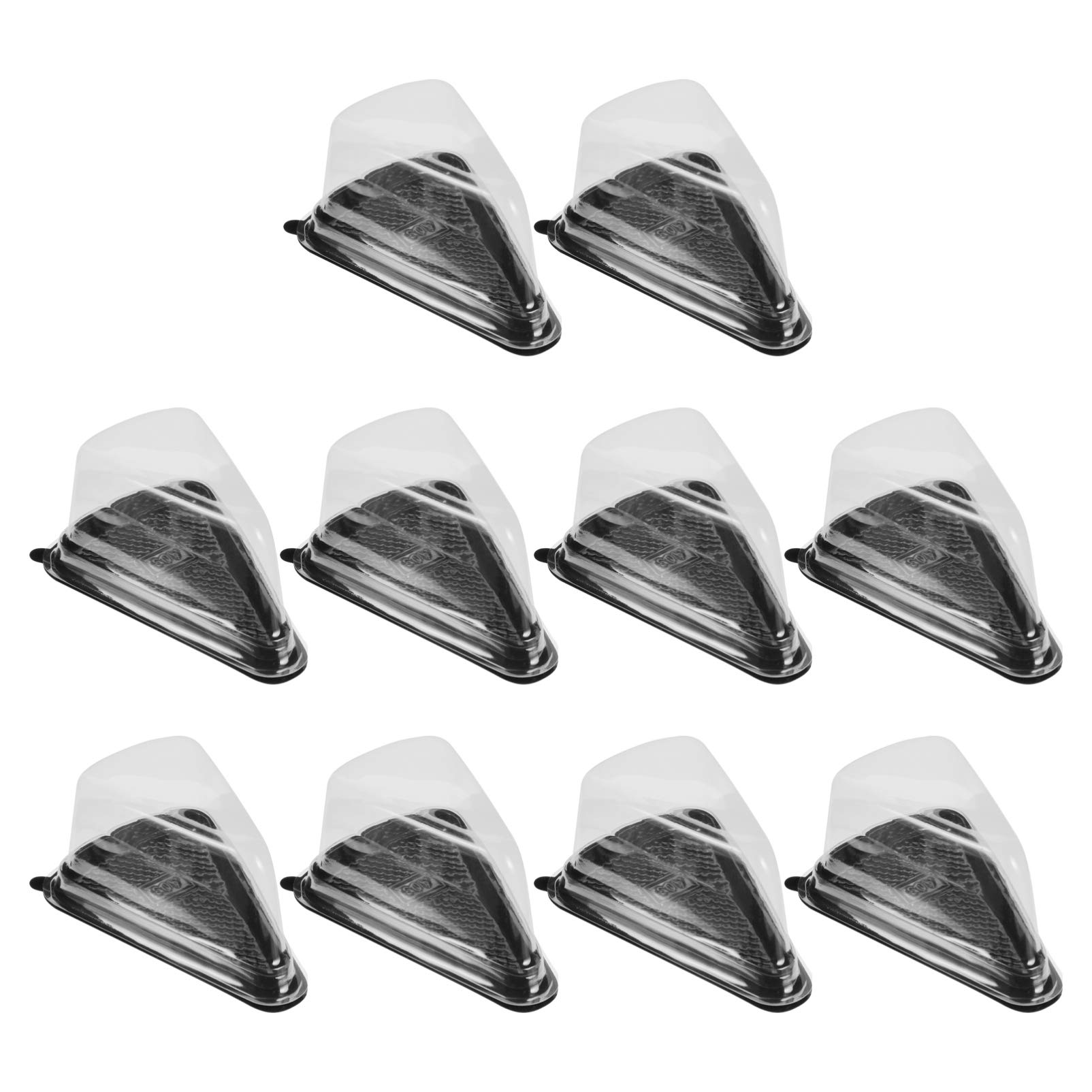 Hemoton 100-Pack Clear Plastic Triangle Cake Slice Containers - Perfect for Cheesecake, Pie & Dessert Storage | Ideal for Bakeries, Parties & Takeout