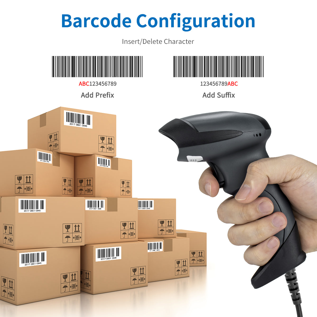 M1 Laser USB Barcode Scanner - High-Speed 1D Barcode Reader for Retail, Warehouse & Inventory Management | Plug & Play USB Connectivity | Perfect for POS Systems, Supermarkets & Logistics Tracking