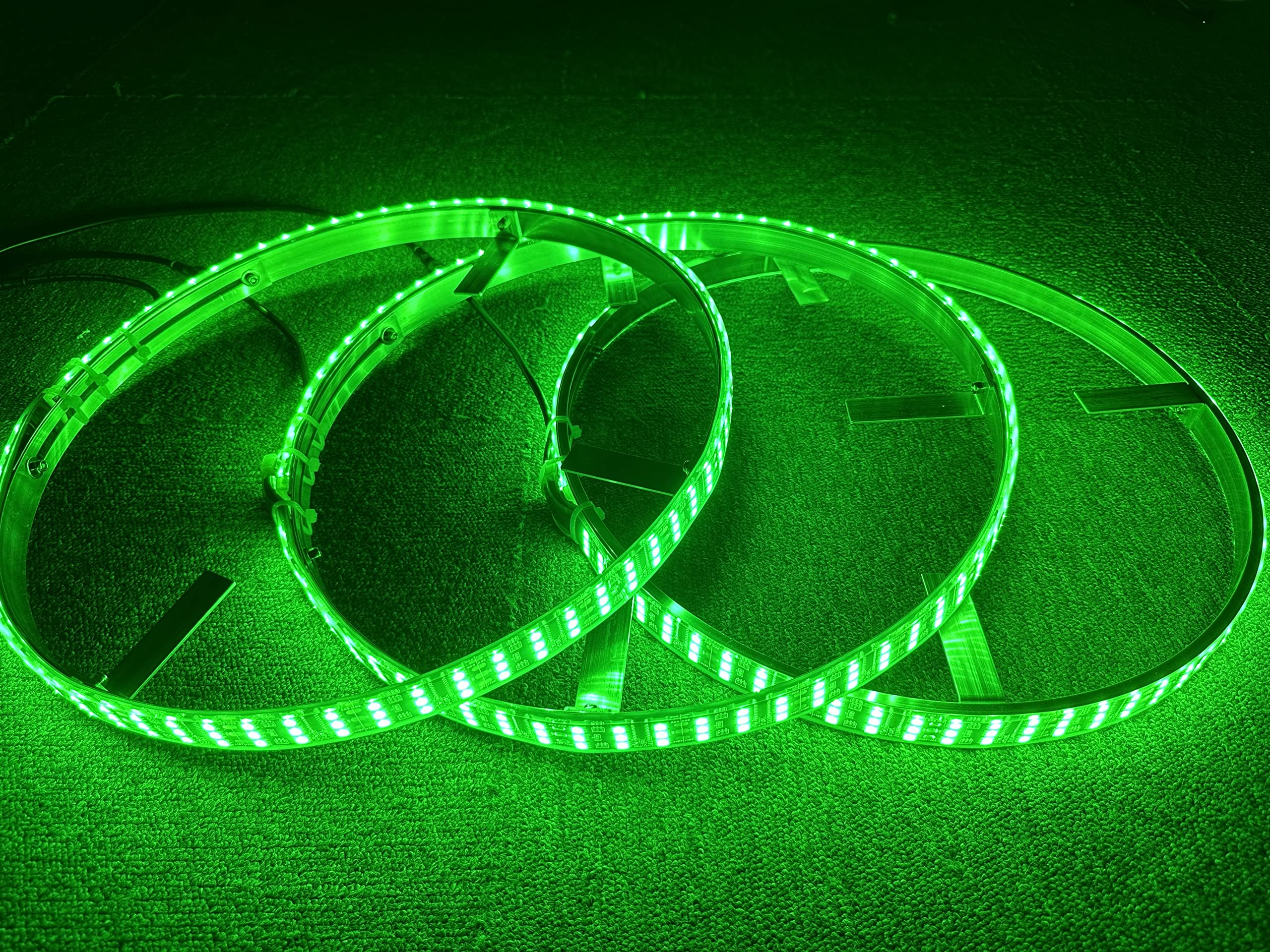 Polaris Slingshot RGB LED Wheel Lights - 15.5'' Triple Row Dream Color Chase with Bluetooth APP & Remote Control for S/R/SL/SLR/GT Models | Enhance Your Ride with Music-Sync Lighting for Night Cruising & Car Shows