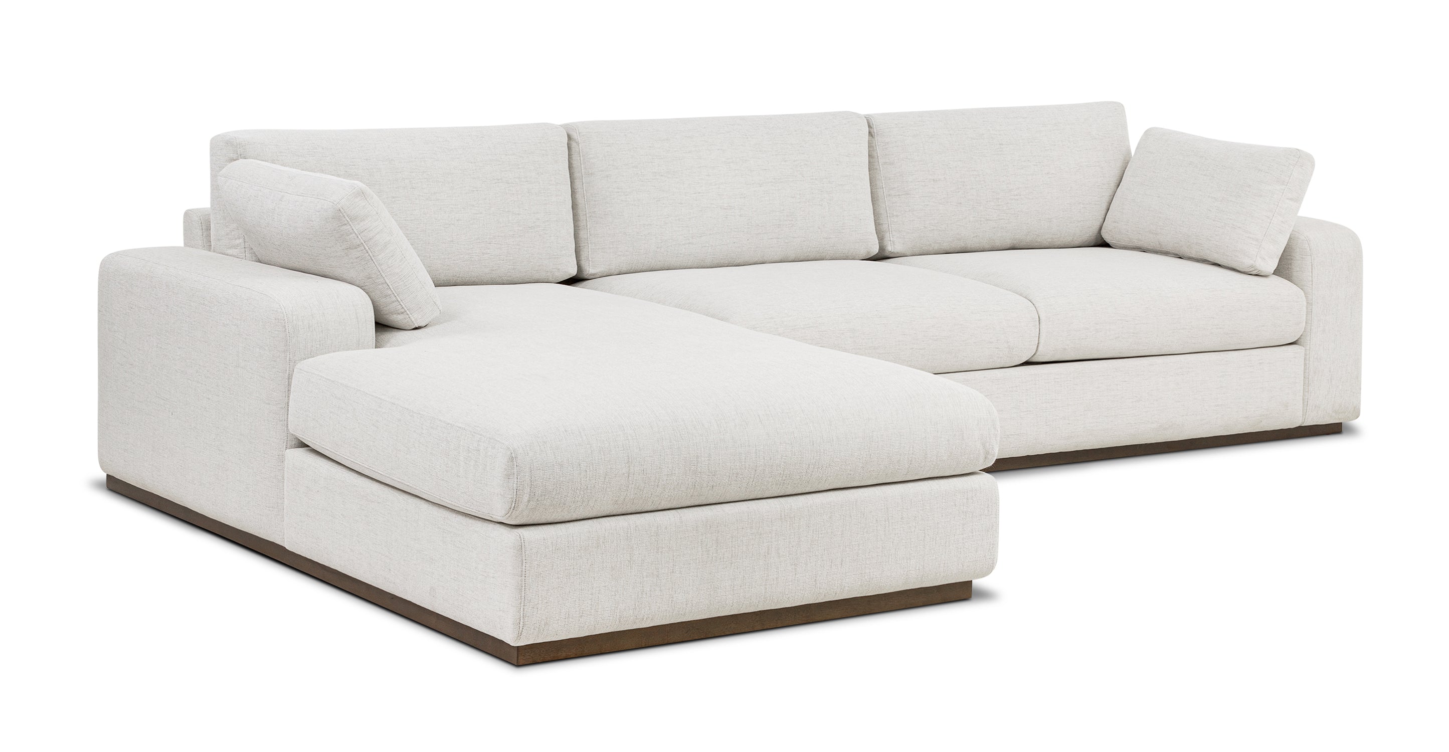 Malaga Left Facing Sectional Sofa - Modern L-Shaped Couch for Living Room, Family Room & Home Theater | Comfortable Fabric Upholstery with Reversible Chaise