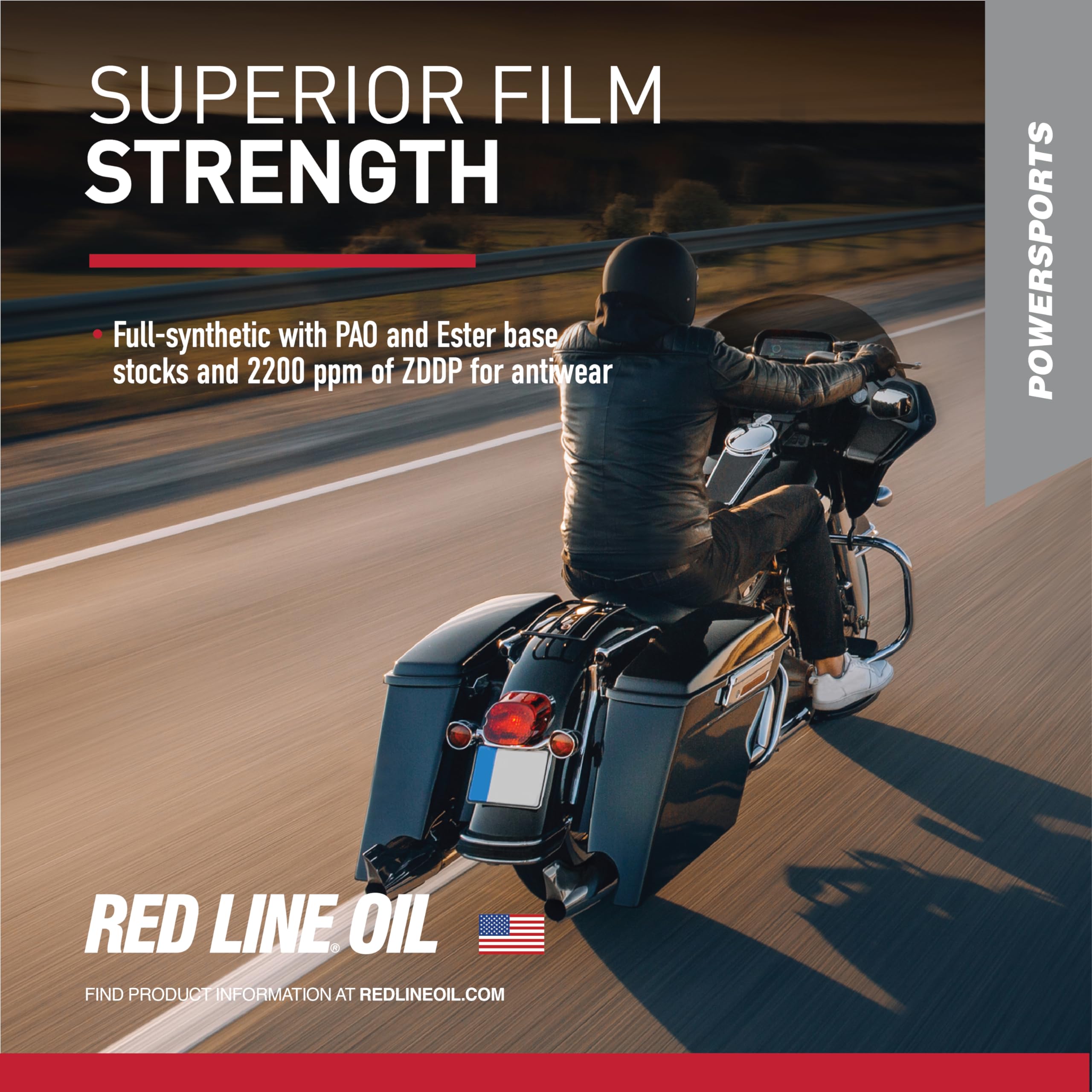 Red Line 42504 20W50 Full Synthetic Motorcycle Engine Oil - 12 Quart Pack for High-Performance Bikes - Ideal for Cruisers, Touring & Racing Motorcycles in Extreme Conditions