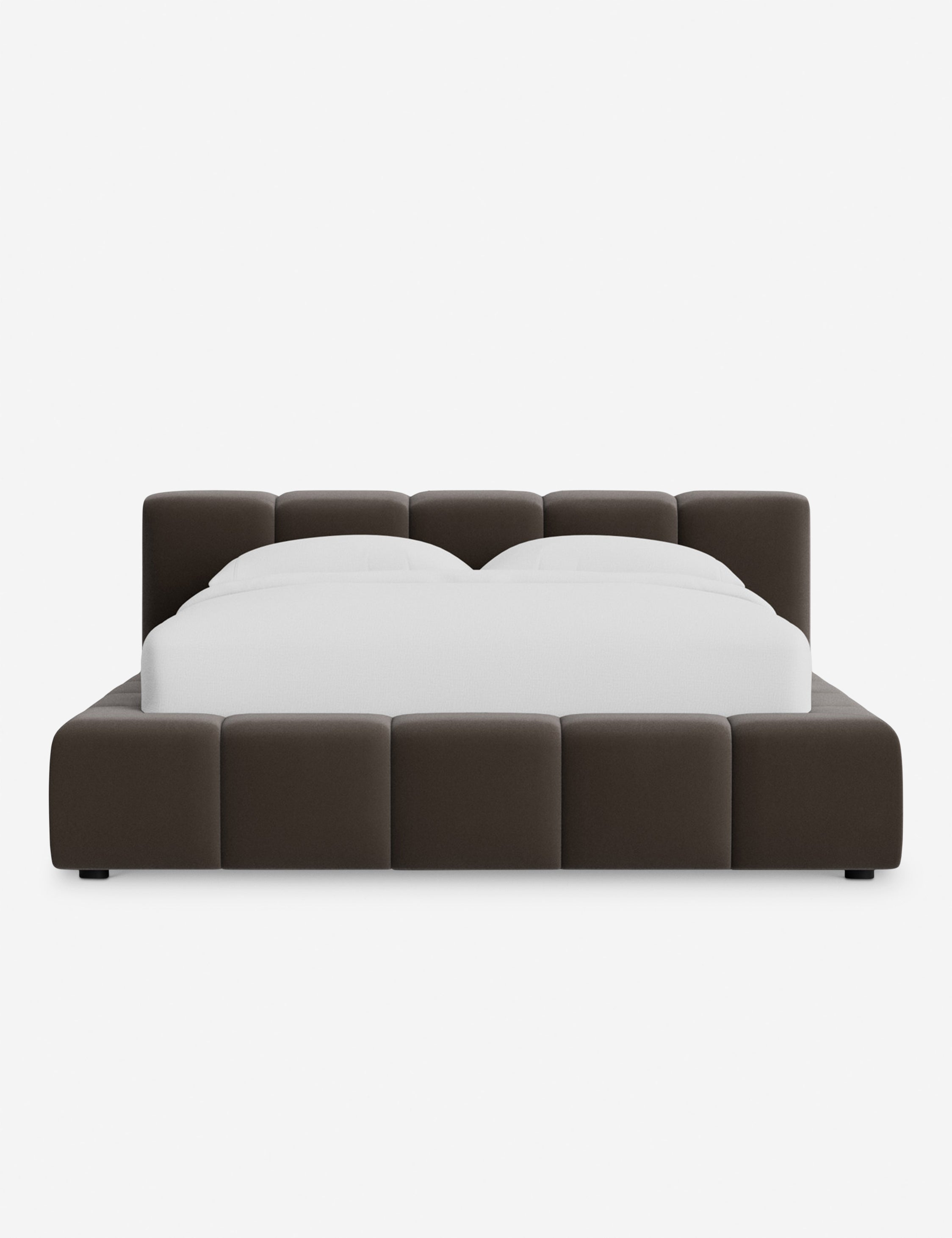 Cambry Platform Bed Frame - Modern Minimalist Wooden Bed with Headboard - Perfect for Bedroom, Guest Room & Small Spaces