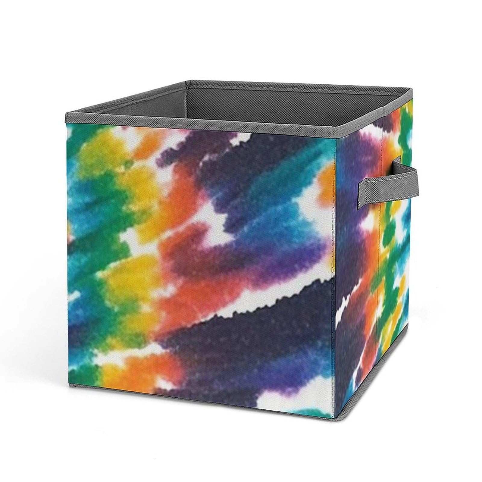 Vibrant Spiral Tie-Dye Storage Bin - 10.6