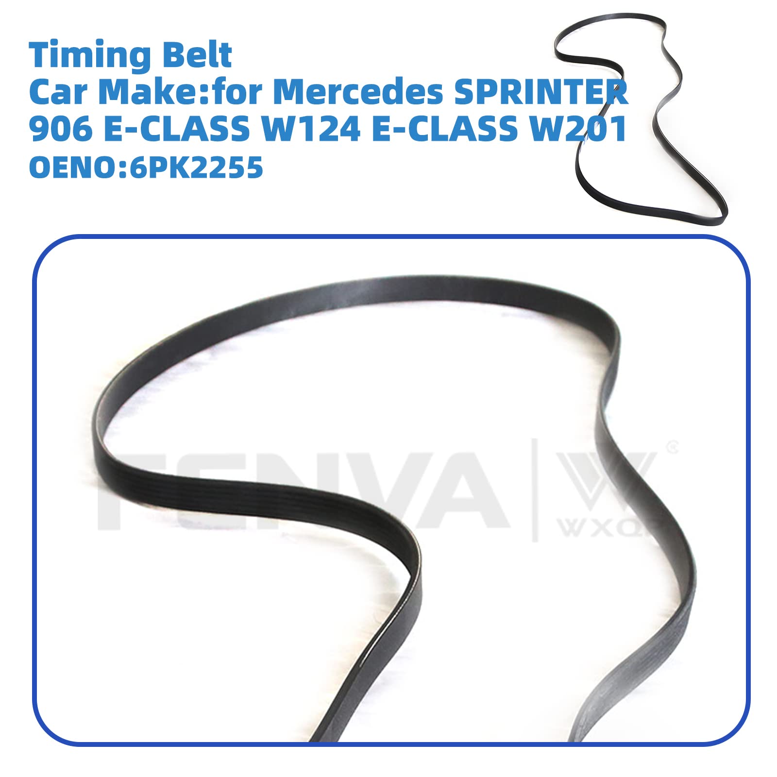 High-Quality Car Timing Belt & Serpentine Belt for Sprinter 906, MAZDA6, Jeep - 6PK2255, 5127258AA, 68027636AA, 5132825AA - Perfect for Engine Maintenance & Performance Tuning
