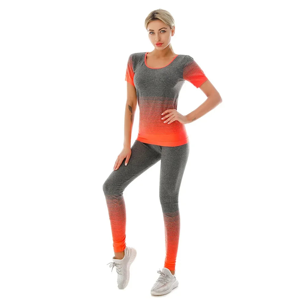 2-Piece Women's Yoga Outfit Set - Stretchy Sports Bra & High-Waisted Workout Leggings for Fitness, Running & Gym | Comfortable Elastic Yoga Suit for Women | Perfect for Yoga, Pilates & Home Workouts