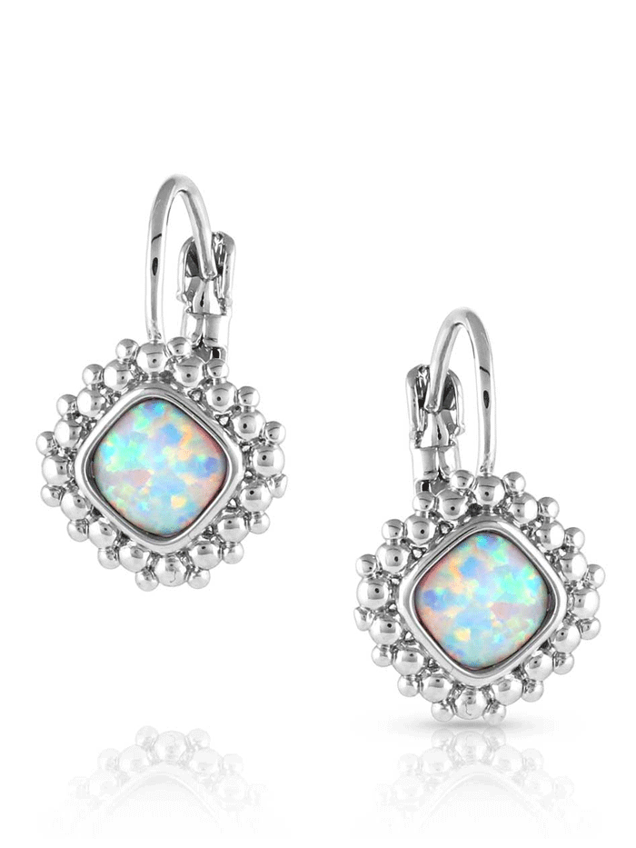 Montana Silversmiths ER5528 Women's Glacial Lake Opal Earrings in Sterling Silver - Elegant Jewelry for Parties, Weddings & Special Occasions