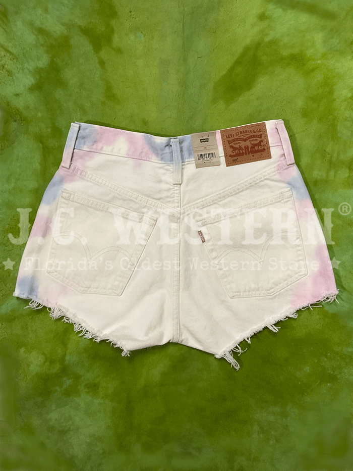 Levi's Women's 501 Original Shorts - White Tie Dye Denim Shorts for Casual Wear & Summer Outfits