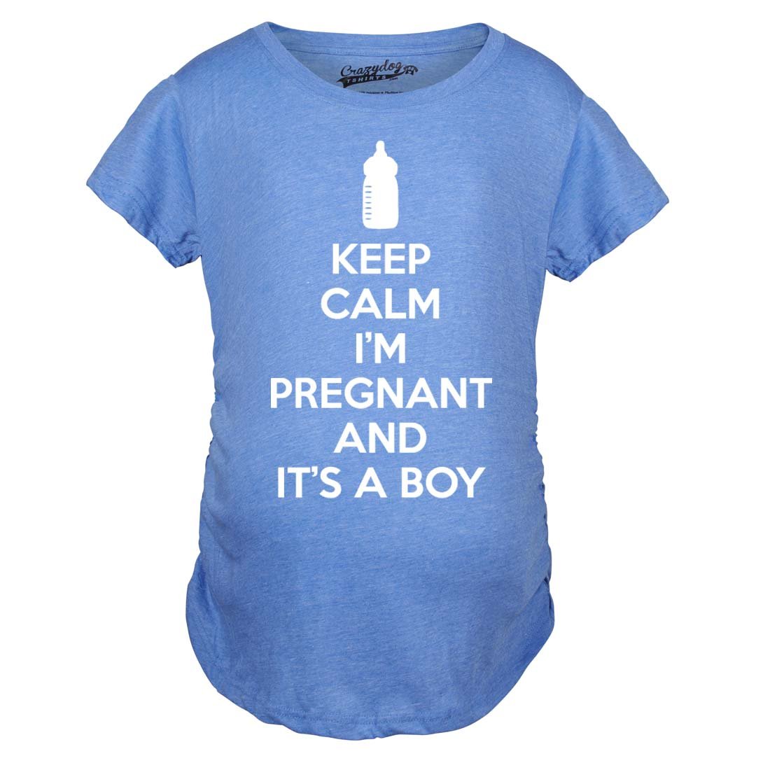 Funny 'Keep Calm I'm Pregnant and It's a Boy' Maternity T-Shirt - Pregnancy Announcement Shirt for Expecting Moms - Perfect for Gender Reveal Parties & Baby Showers