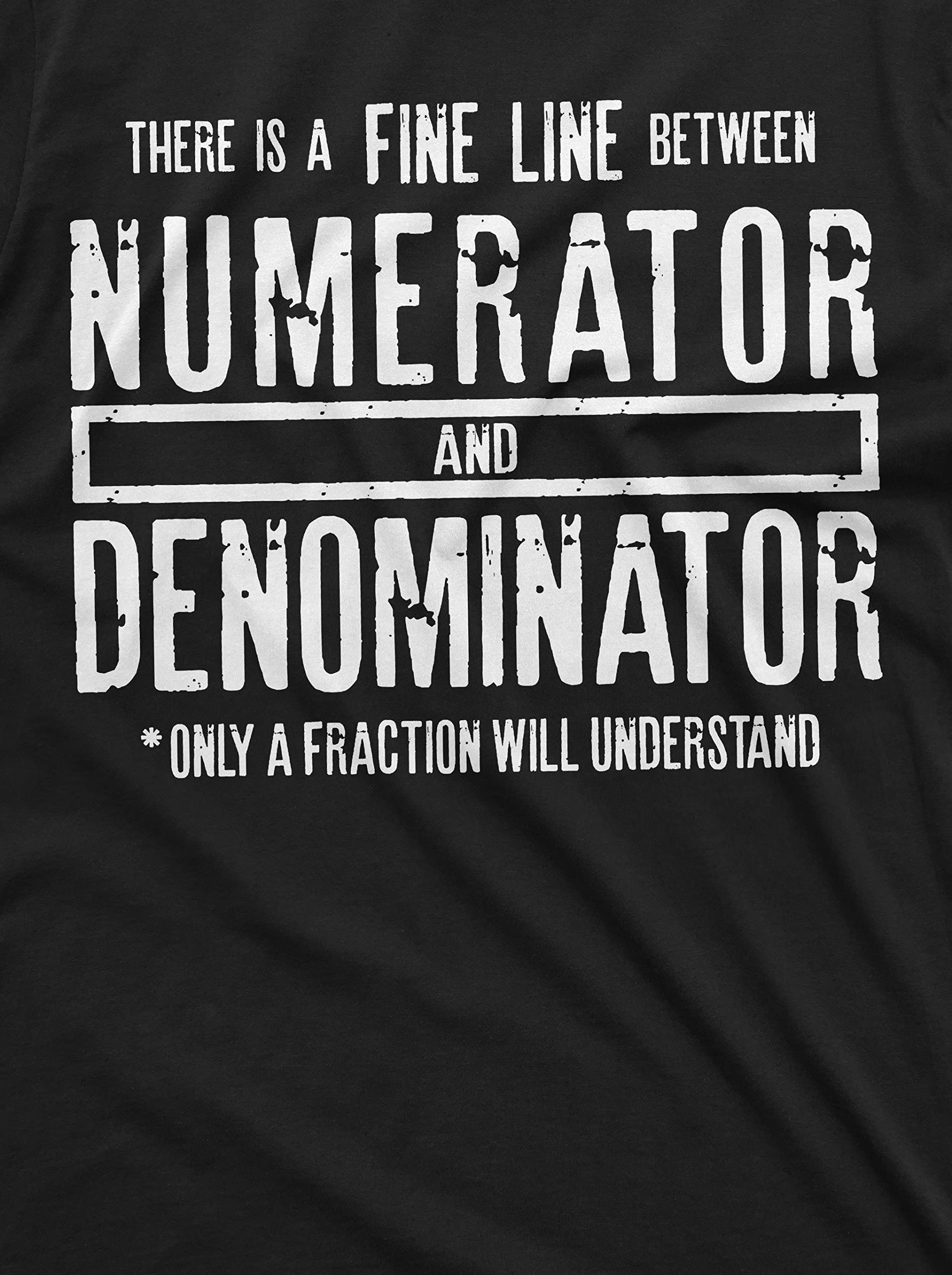 Funny Math Numerator Denominator T-Shirt | Silver Lake Mathematics Teacher & School Geek Tee | Perfect for STEM Class, Nerdy Gifts & Science Lovers