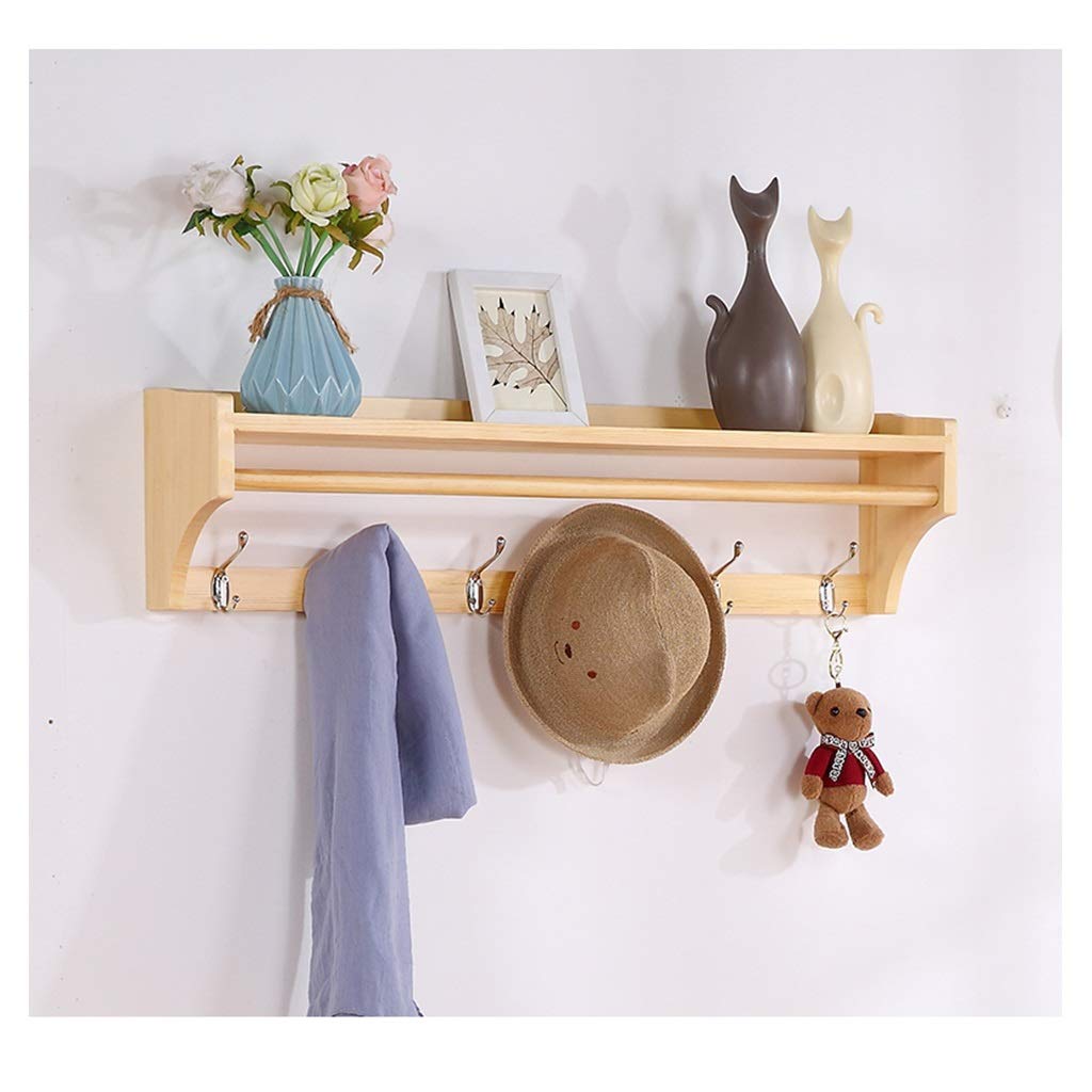 Wall Mounted Coat Rack with 3 Hooks and Shelf - Space Saving Entryway Organizer for Hats, Jackets, Bags - Perfect for Hallway, Bedroom, Kitchen, Office (Primary Color)