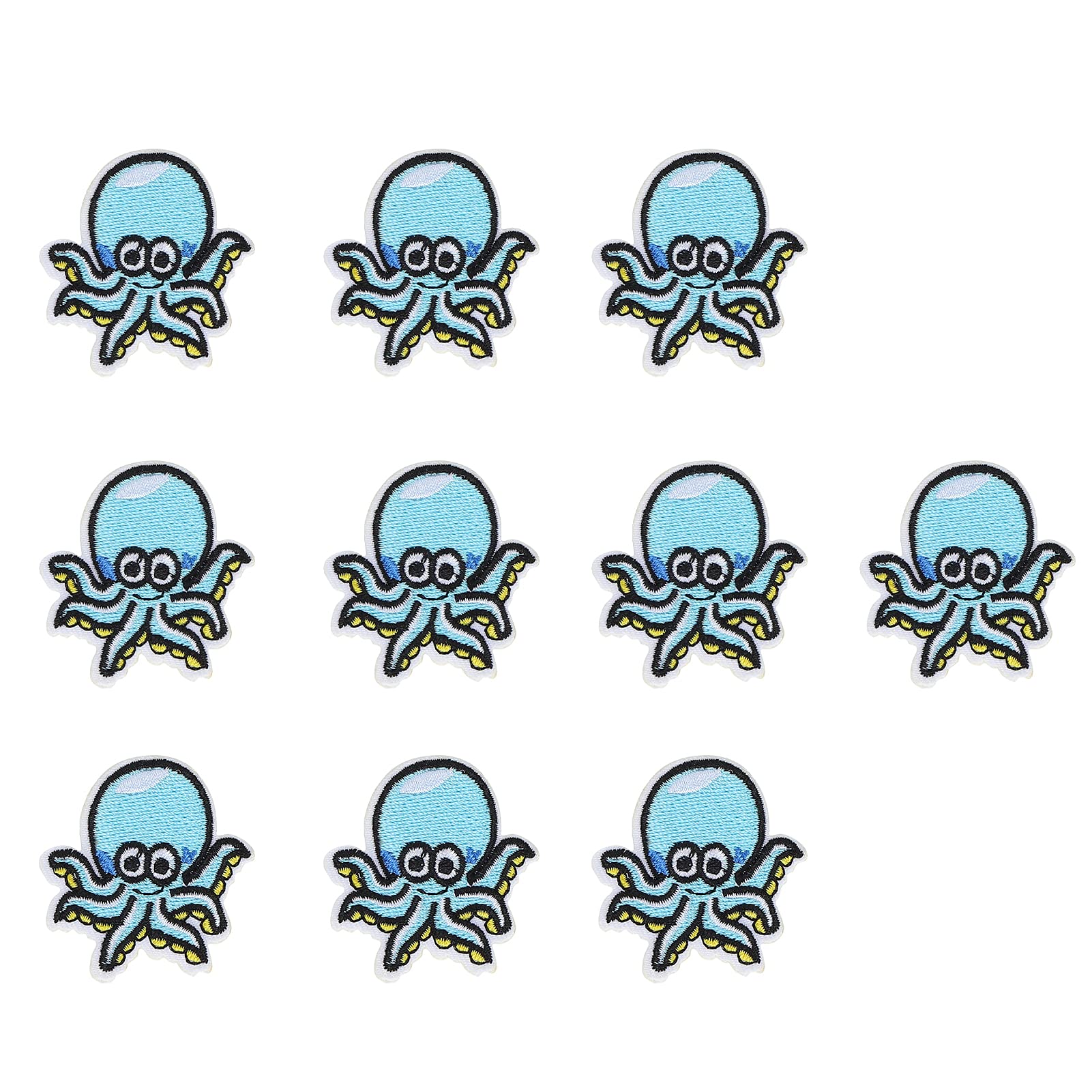 Cute DIY Animal Cloth Stickers - Starfish & Octopus Iron-On Patches for Clothes, Shoes, Scarves, Hats | Fun Fabric Appliques for Kids Crafts, DIY Fashion & Accessories Customization