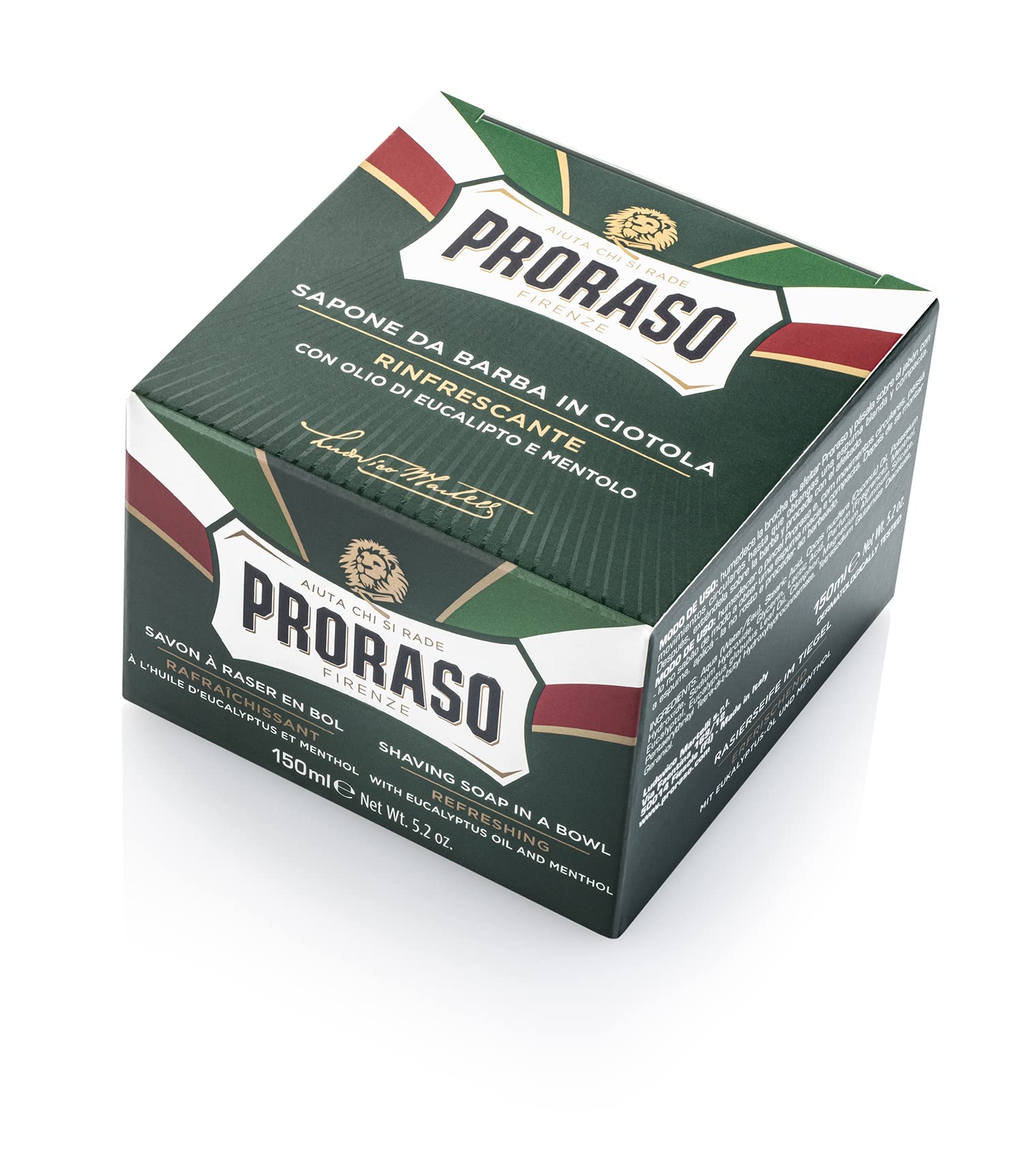 Proraso Shaving Soap for Men - Refreshing Eucalyptus & Menthol Shaving Cream - Classic Italian Barber Shop Formula - Perfect for Sensitive Skin & Close Shaves - Ideal for Daily Grooming & Beard Care Routine