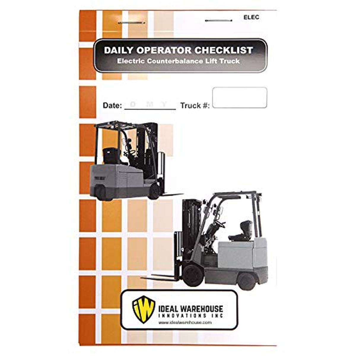 Electric Counterbalance Replacement Checklist Caddy - Durable Organizer for Warehouse & Industrial Use