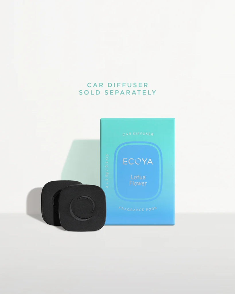Ecoya Car Diffuser Refill - Lotus Flower Scented Oil for Aromatherapy | Freshen Your Vehicle & Relax During Commutes