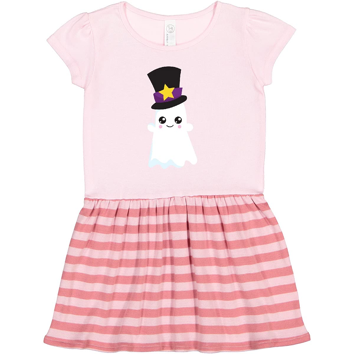Inktastic Halloween Ghost Hat Trick or Treat Boo Toddler Dress - Cute Costume for Kids Halloween Party, Trick-or-Treating & Photo Shoots