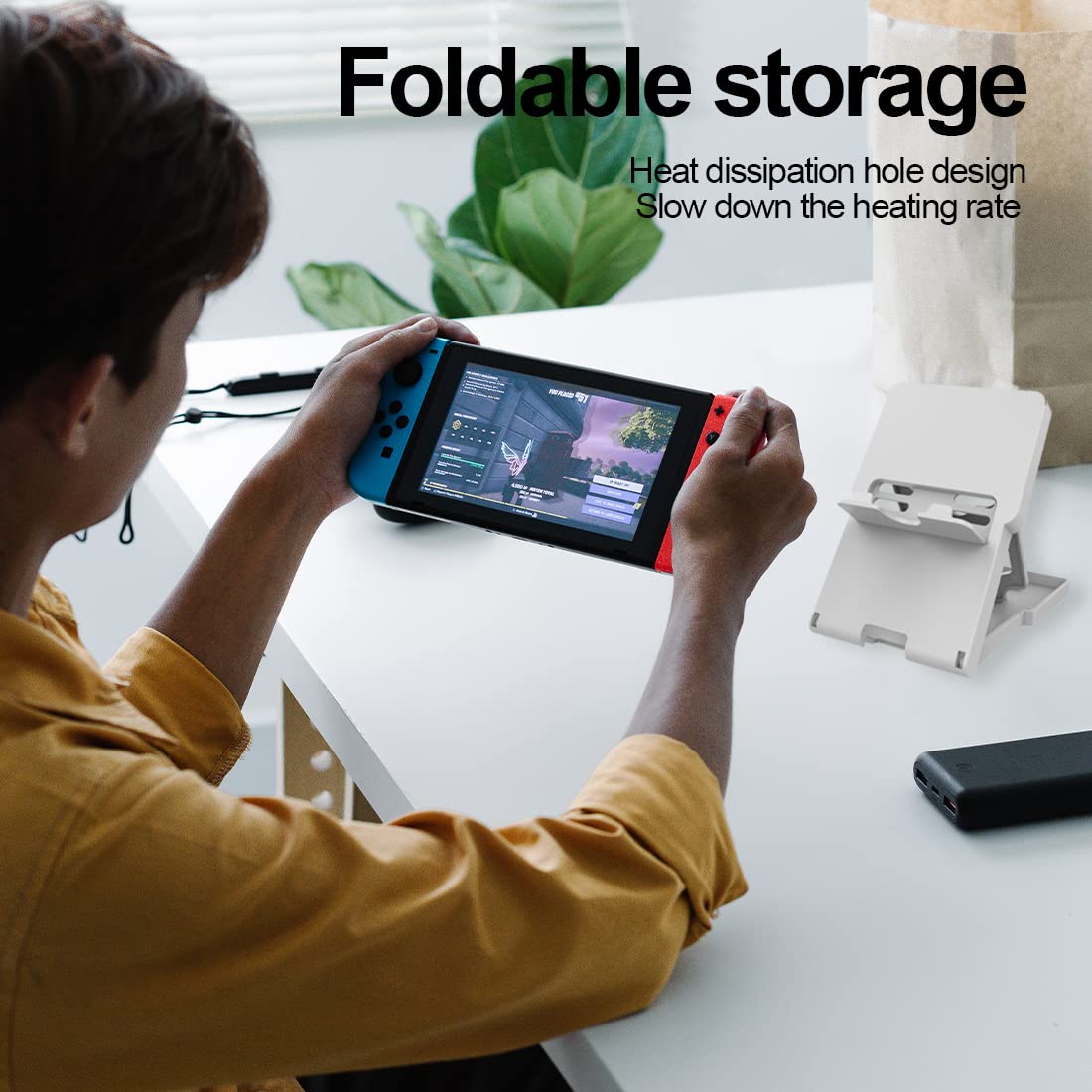 Portable Adjustable Stand for Nintendo Switch/LITE/OLED - Compact Gaming Support with Height Adjustment for Nintendo Switch Consoles - Black | Perfect for Travel, Bedroom Gaming & Multiplayer Sessions