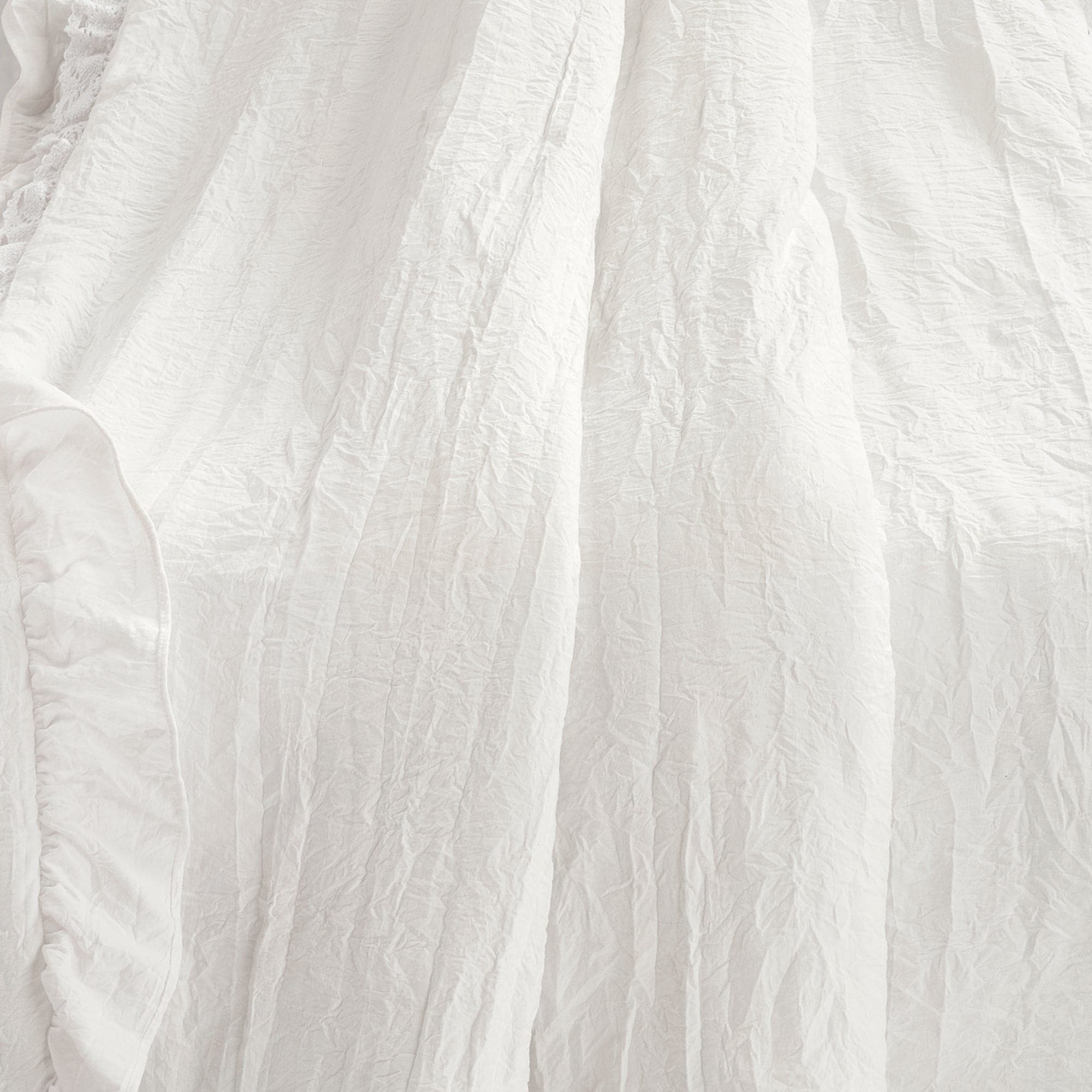 Ella Ruffle Lace Throw Blanket - Soft Decorative Knit Bedspread for Couch, Sofa & Bed - Perfect for Home Decor, Wedding Gift & Cozy Nights