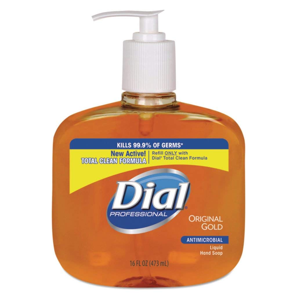 **Dial Gold Antimicrobial Liquid Hand Soap, 12-Pack – Kills 99.9% of Bacteria – Refillable Value Pack for Home, Office, and Public Restrooms**