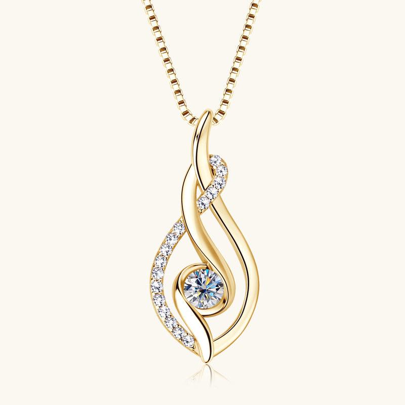 Twinkle Premium Moissanite Pendant Necklace for Women - 1.5ct Round Cut Diamond Simulant Jewelry - Elegant Gift for Anniversary, Valentine's Day & Special Occasions