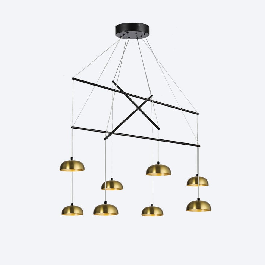 ZORO Multi 8 LED Pendant Light with Yosh Shade - Dimmable Modern Lighting for Kitchen Island, Dining Room & Bedroom Decor