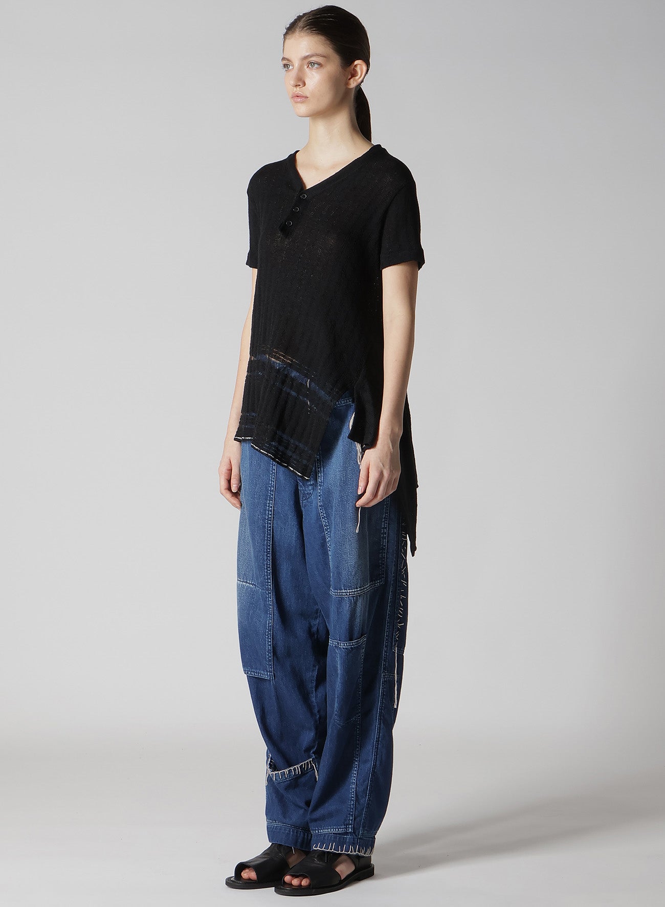 Drop Needle Rib Stripe Asymmetric Hem Pullover Sweater - Cozy & Stylish Knit Top for Women | Perfect for Casual Outings, Layering & Fall Fashion