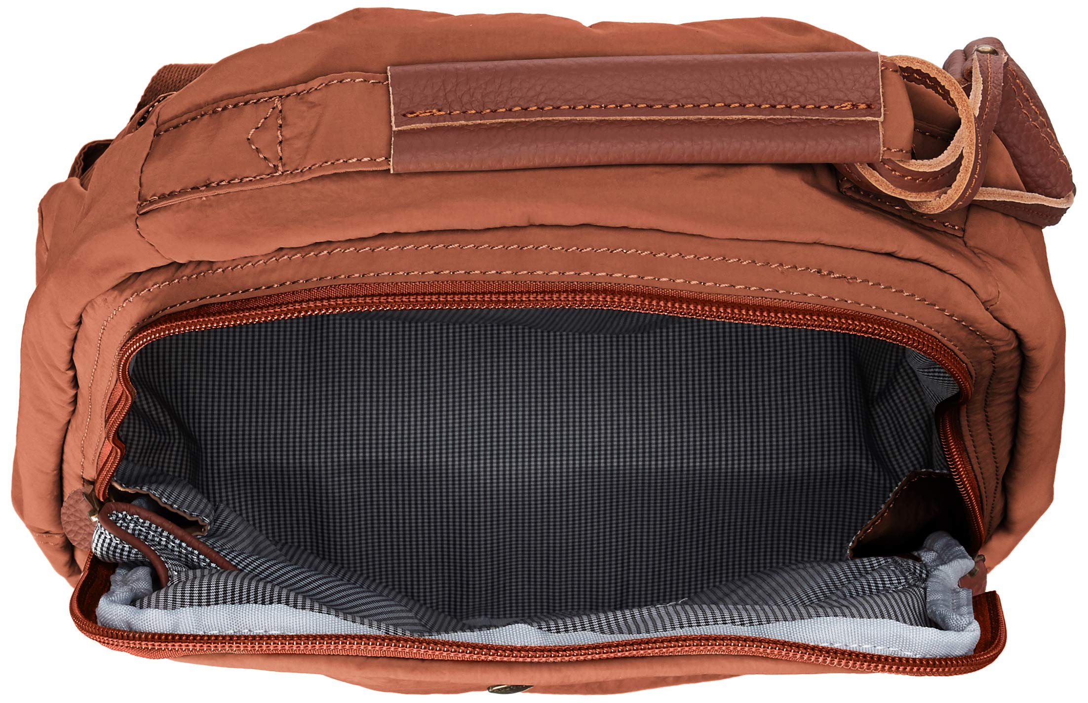 Tora LRD Women's Backpack - Stylish Washed Nylon & Genuine Cow Leather Laptop Bag for Work, Travel & College | Durable Everyday Backpack for Professionals & Students