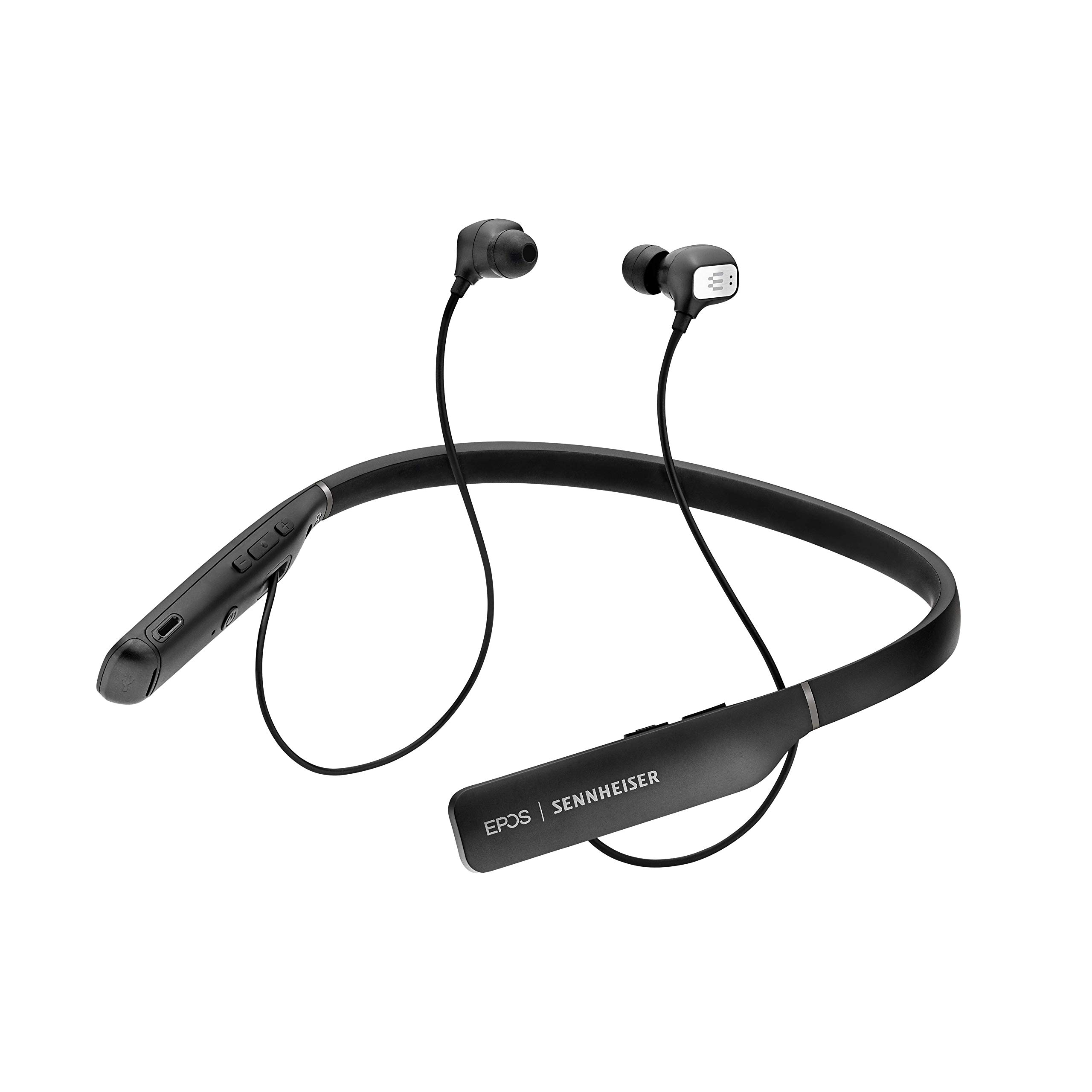 EPOS | SENNHEISER Adapt 460T Wireless Bluetooth Neckband Headset with ANC - Dual Connectivity for Mobile & Softphone | Teams Certified (Black) | Perfect for Office Calls, Remote Work & Commuting