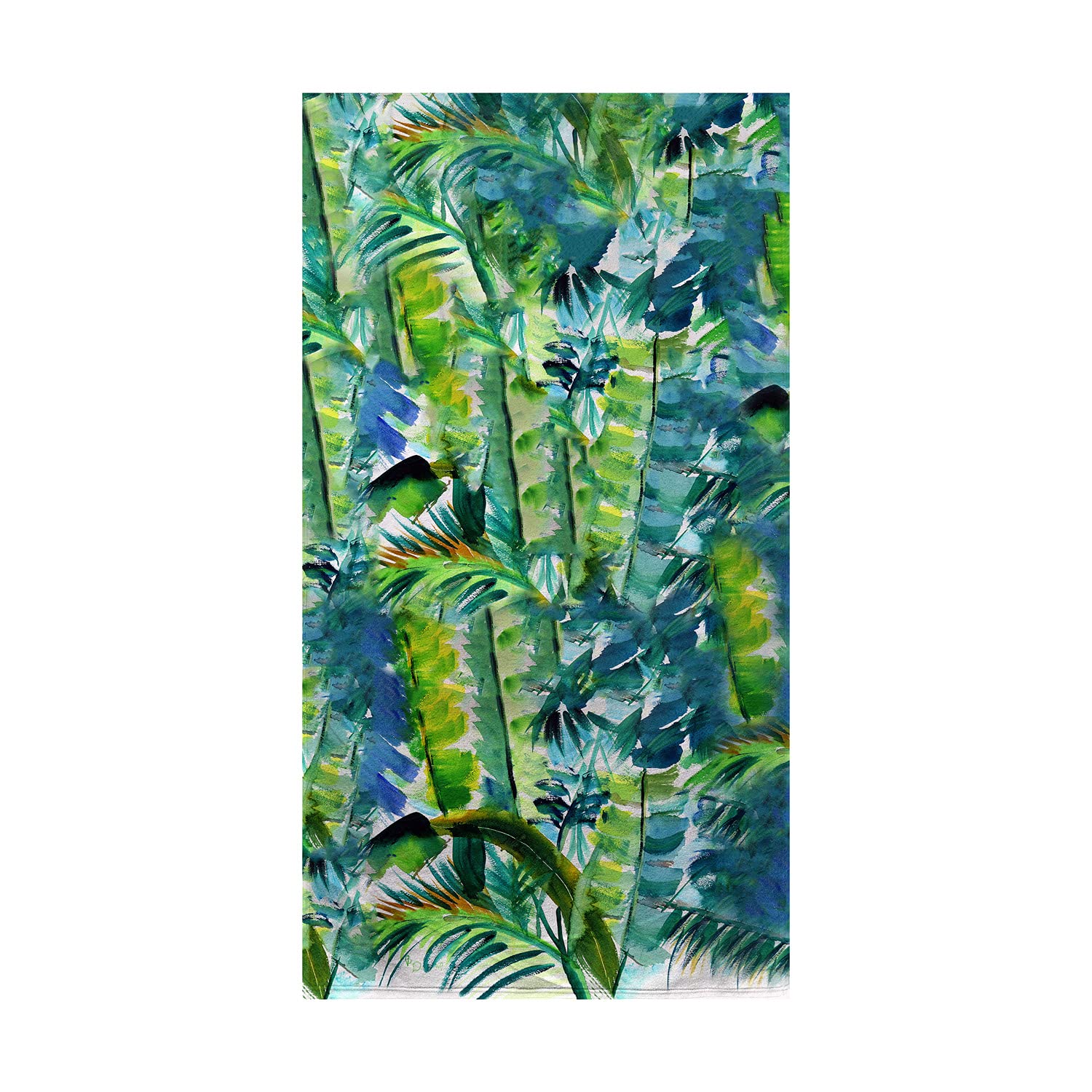 Betsy Drake Jungle Greens Beach Towel - Soft, Absorbent & Quick-Dry - Perfect for Pool, Beach, Picnic & Travel