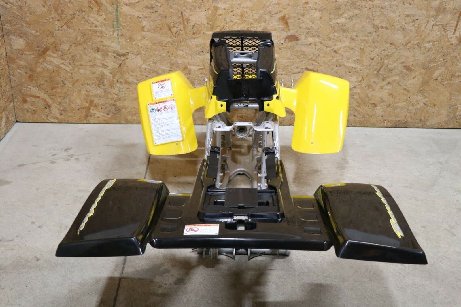 Yamaha Banshee Fenders, Gas Tank Plastic, Grill & Graphics Set - Black & Yellow (2003 Model) | Perfect for Off-Road Racing & ATV Customization